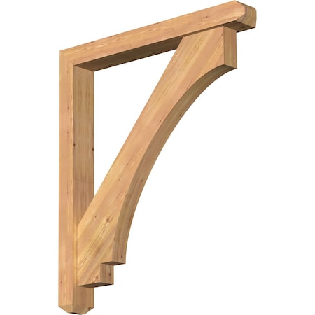 Ekena Millwork Imperial Craftsman Smooth Bracket w/ Offset Brace, Western Red Cedar, 5 1/2"W x 42"D x 48"H BKT0604X42X48IMP04SWR